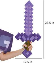 Load image into Gallery viewer, Minecraft Enchanted Purple Diamond Sword