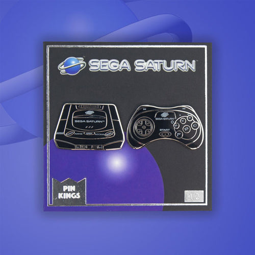 SEGA Saturn Console and Controller Enamel Pin Kings Set 1.2