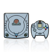 Load image into Gallery viewer, SEGA Dreamcast Console and Controller Enamel Pin Set