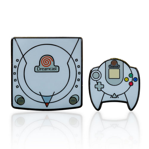SEGA Dreamcast Console and Controller Enamel Pin Set