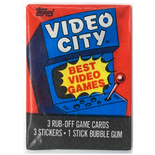 Load image into Gallery viewer, Video City Zaxxon Donkey Kong Junior Turbo Frogger Game Cards Stickers Bubble Gum