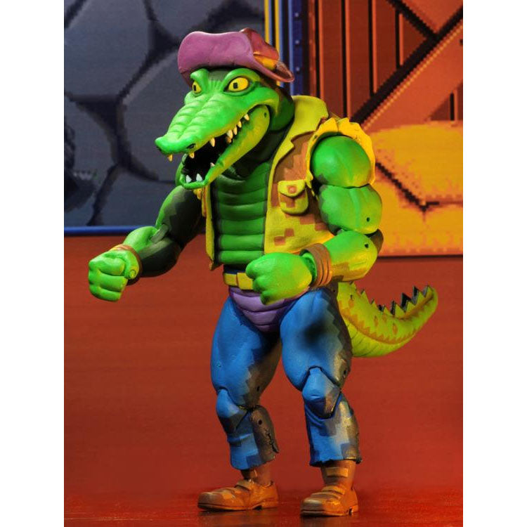 NECA TMNT Turtles In Time Series 2 - Action Figure Leatherhead 7" - Giocattolo Ufficiale Dal Videogioco Anni '90
