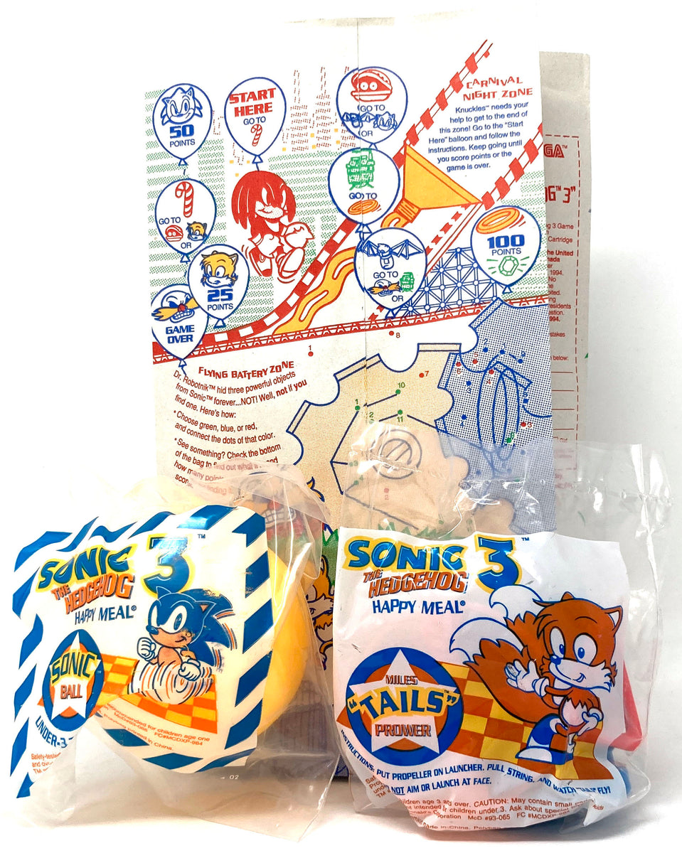 Sonic the Hedgehog 3 Authentic Happy Meal Toy with Bag Insert Coin Toys