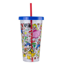 Load image into Gallery viewer, Super Mario Plastic Cup and Straw