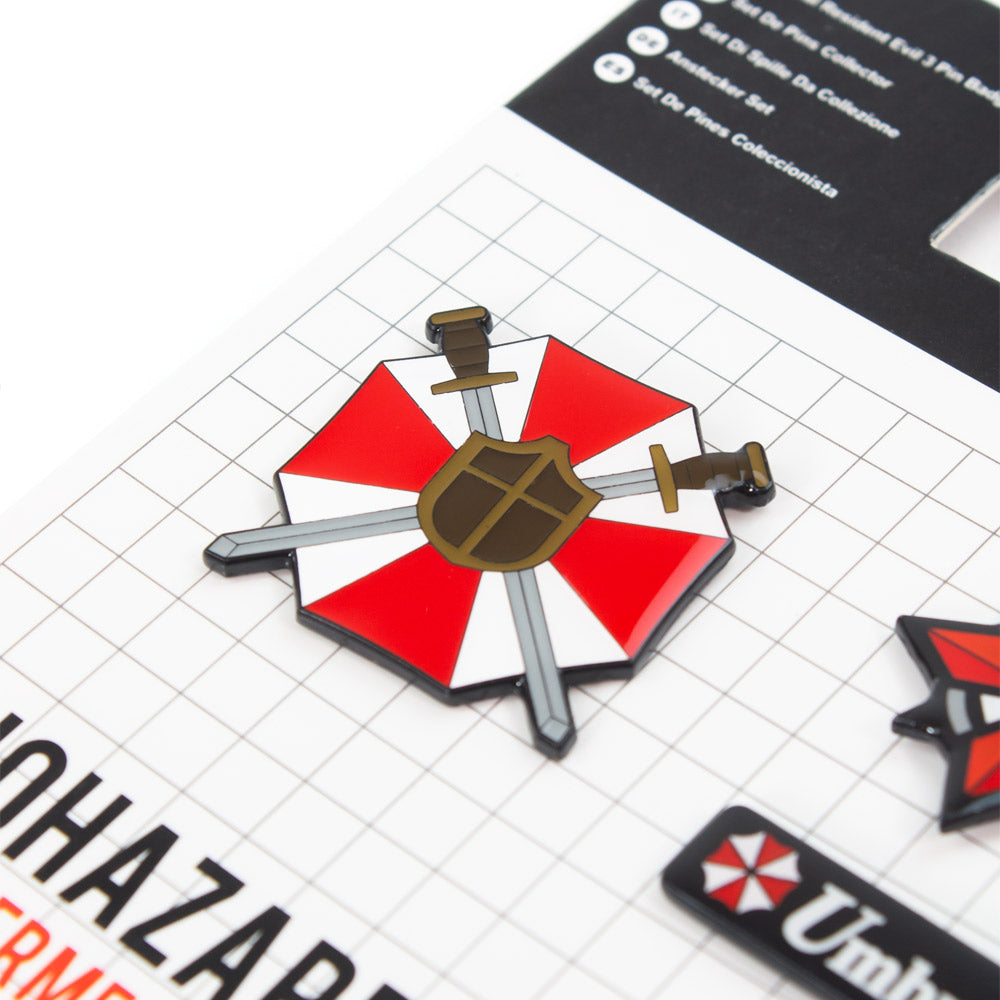 Resident Evil ピンバッジセット 1.2 1.3 ギフト Resident Evil 3 Pin Badge Set – Insert Coin Toys