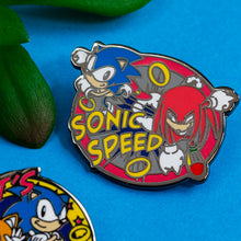 Load image into Gallery viewer, Sonic the Hedgehog Pin Kings 'Let's Roll' and 'Sonic Speed' Enamel Pin Set