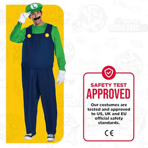 Super Mario Luigi Deluxe Adult Costume