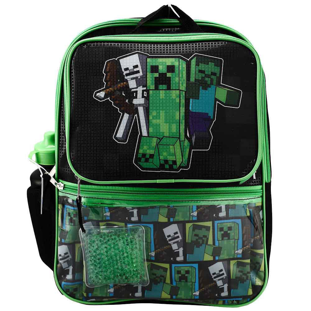 Minecraft Creeper 5 Piece Backpack Set