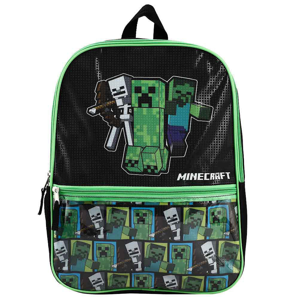 Minecraft Creeper 5 Piece Backpack Set – Insert Coin Toys