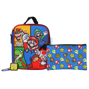Super Mario 5 Piece Backpack Set