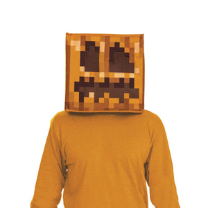 Minecraft Jack O'Lantern Block Head Costume Roleplay Mask