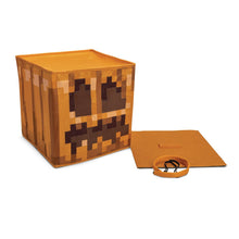 Load image into Gallery viewer, Minecraft Jack O&#39;Lantern Block Head Costume Roleplay Mask
