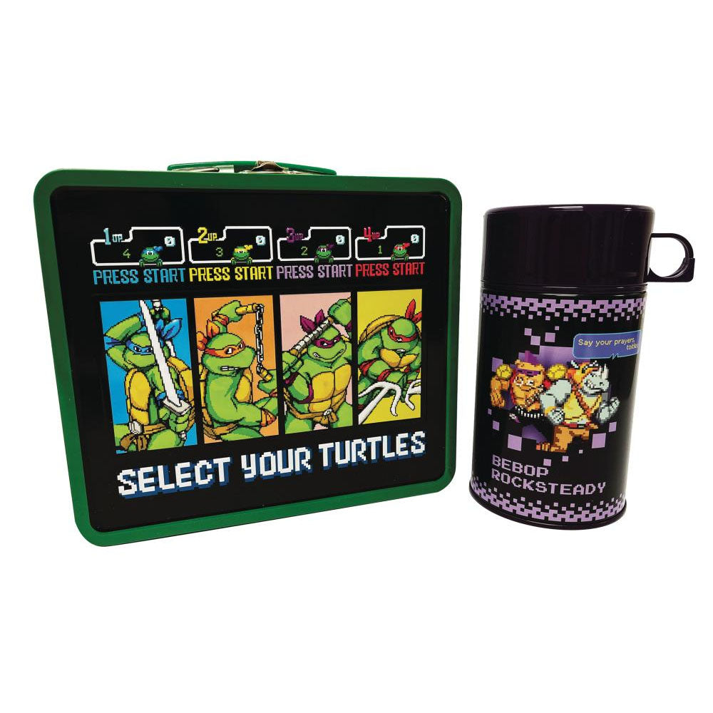 Teenage Mutant Ninja Turtles Arcade Tin Lunch Box with Thermos – Insert  Coin Toys