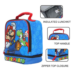 Super Mario Icons Double Compartment Insulated Lunch Box