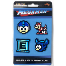 Load image into Gallery viewer, Mega Man 8 Bit Characters Enamel Pin Set