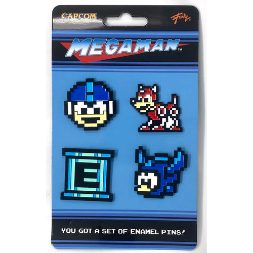Mega Man 8 Bit Characters Enamel Pin Set