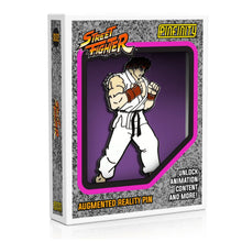 Load image into Gallery viewer, Street Fighter Ryu Augmented Reality Enamel Pin