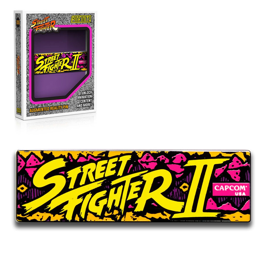 Street Fighter II Arcade Marquee Augmented Reality Enamel Pin