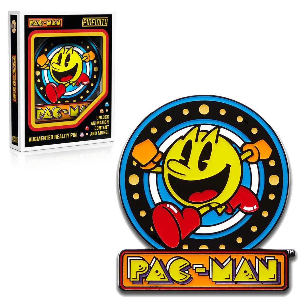 PAC-MAN Crest Augmented Reality Enamel Pin