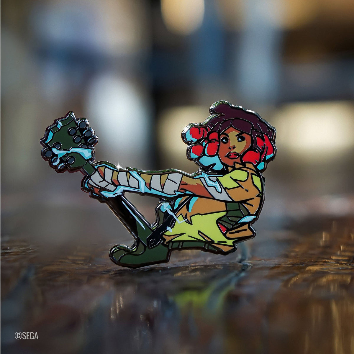 Streets of Rage 4 Cherry Hunter Luxury Enamel Pin – Insert Coin Toys