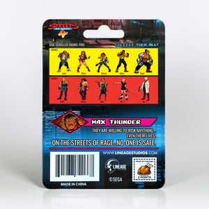 Streets of Rage 4 Max Thunder Side Scroller Enamel Pin Set