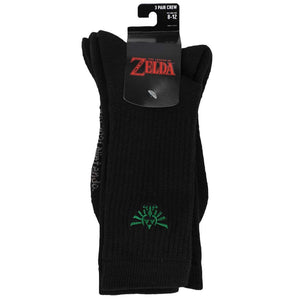 The Legend of Zelda Embroidered Symbols 3 Pack Crew Socks