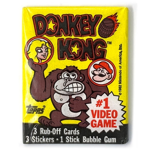 Donkey Kong Game Cards Stickers Bubble Gum