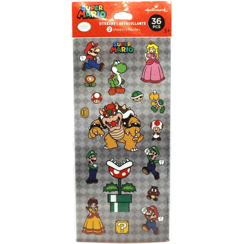 Super Mario Mushroom Kingdom Character Stickers