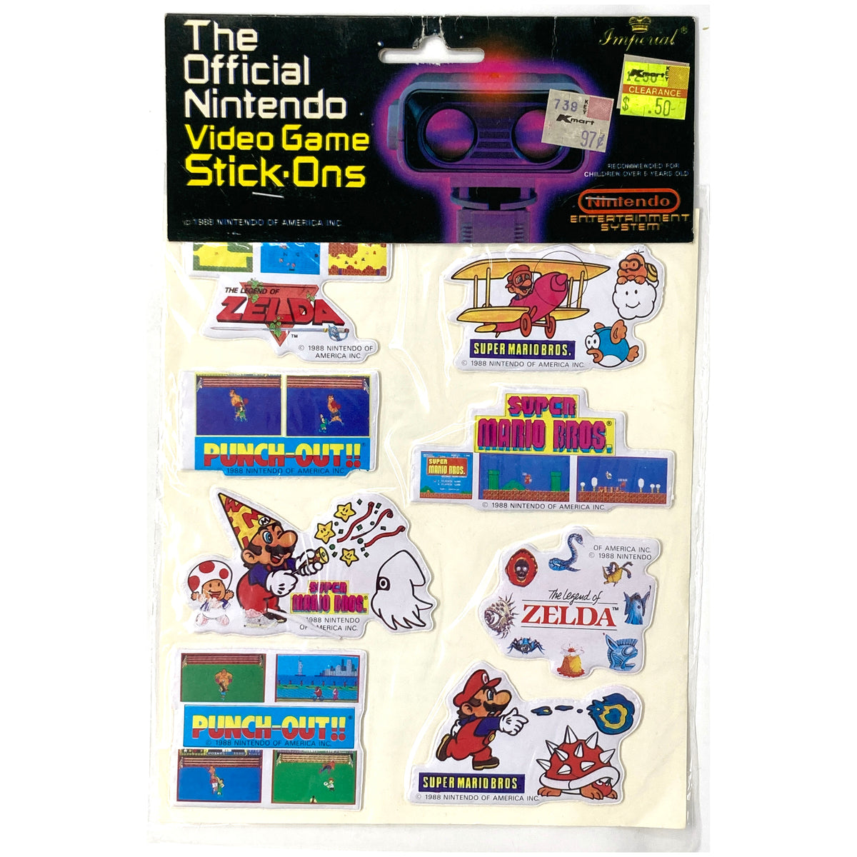 The Official Nintendo Video Game Stick-Ons (Stickers) Nintendo Enterta ...