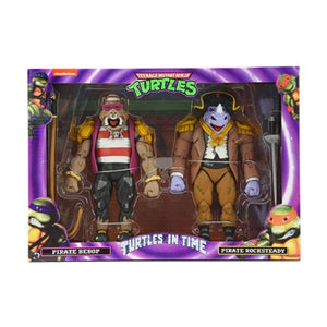 TMNT Turtles in Time Pirate Rocksteady and Bebop 7-Inch Scale Action Figure 2-Pack