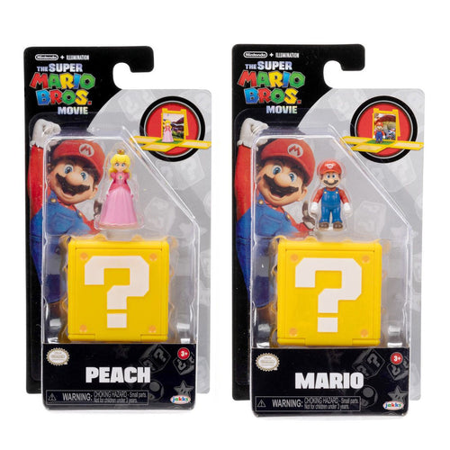 The Super Mario Bros. Movie Princess Peach and Mario Mini Figures
