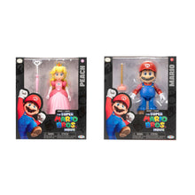 Load image into Gallery viewer, The Super Mario Bros. Movie Princess Peach and Mario 5 Inch Figures