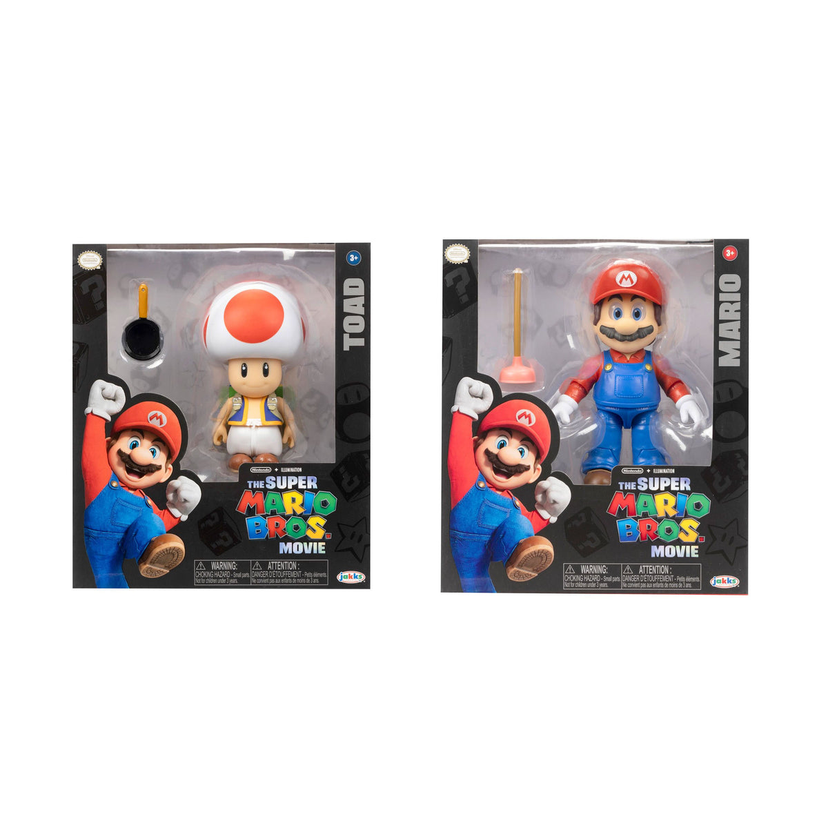 The Super Mario Bros. Movie Toad and Mario 5 Inch Figures – Insert Coin ...