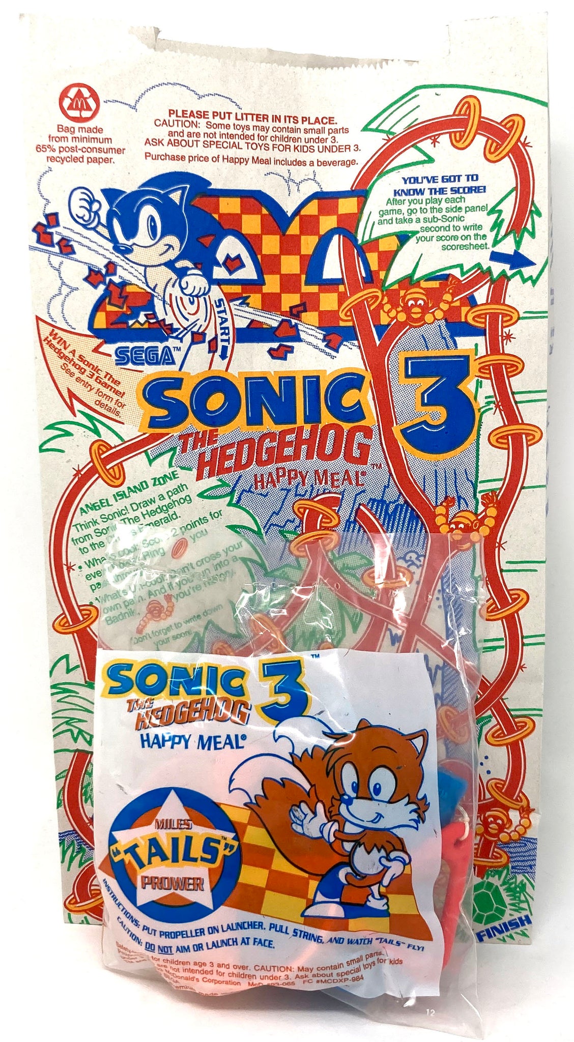 Sonic the Hedgehog 3 Authentic Happy Meal Toy with Bag Insert Coin Toys