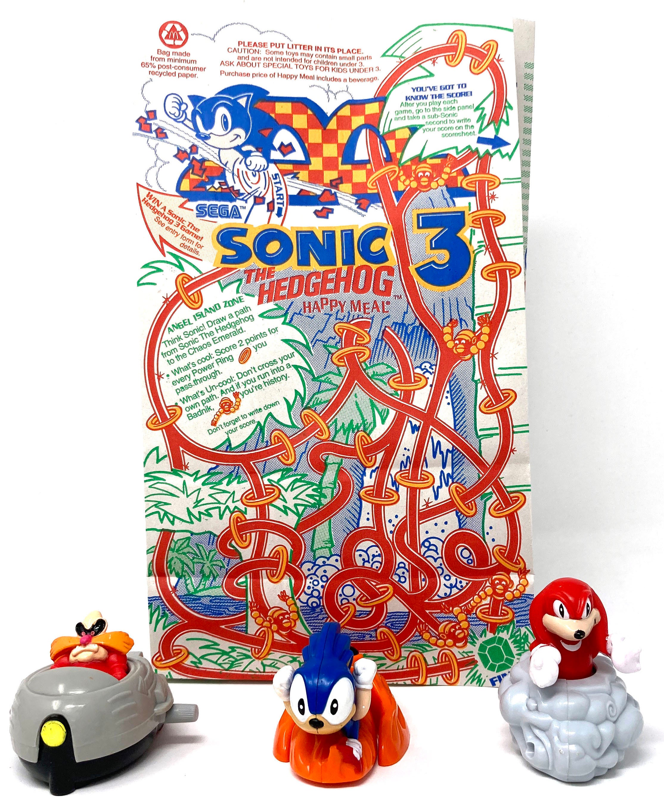 Sonic the Hedgehog 3 Authentic Happy Meal Toy with Bag – Insert