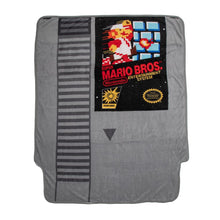Load image into Gallery viewer, Super Mario Bros. Nintendo Entertainment System (NES) Cartridge Fleece Throw Blanket