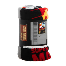 Load image into Gallery viewer, Super Mario Bros. Nintendo Entertainment System (NES) Cartridge Fleece Throw Blanket