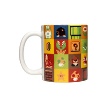 Load image into Gallery viewer, Super Mario Bros. Nintendo Entertainment System (NES) Items and Enemies Mug