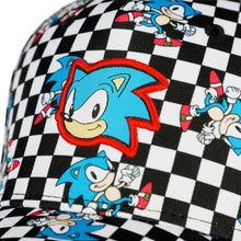Load image into Gallery viewer, Sonic the Hedgehog Hat Checkered AOP Youth Curved Bill Snapback