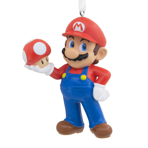 Super Mario With Super Mushroom Ornament