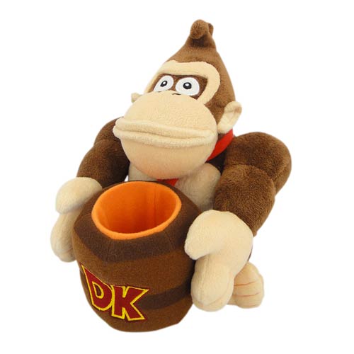 Donkey Kong with Barrel 9-Inch Plush