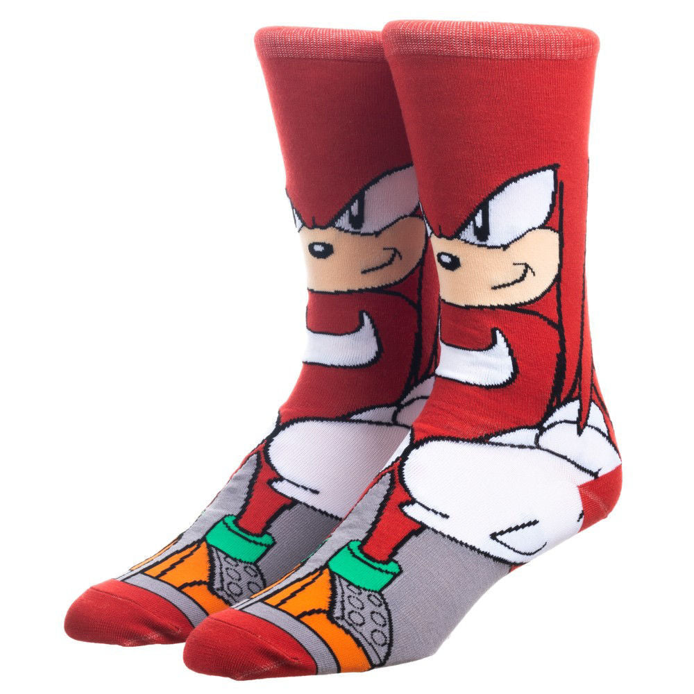 Sonic The Hedgehog Knuckles 360 Character Crew Socks