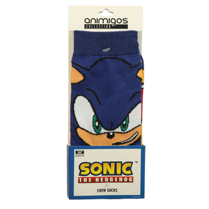 Sonic the Hedgehog Sonic Animigos 360 Character Crew Socks