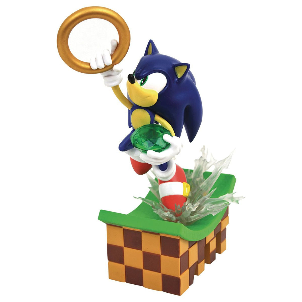 Sonic the Hedgehog Ring and Chaos Emerald Gallery Diorama Statue