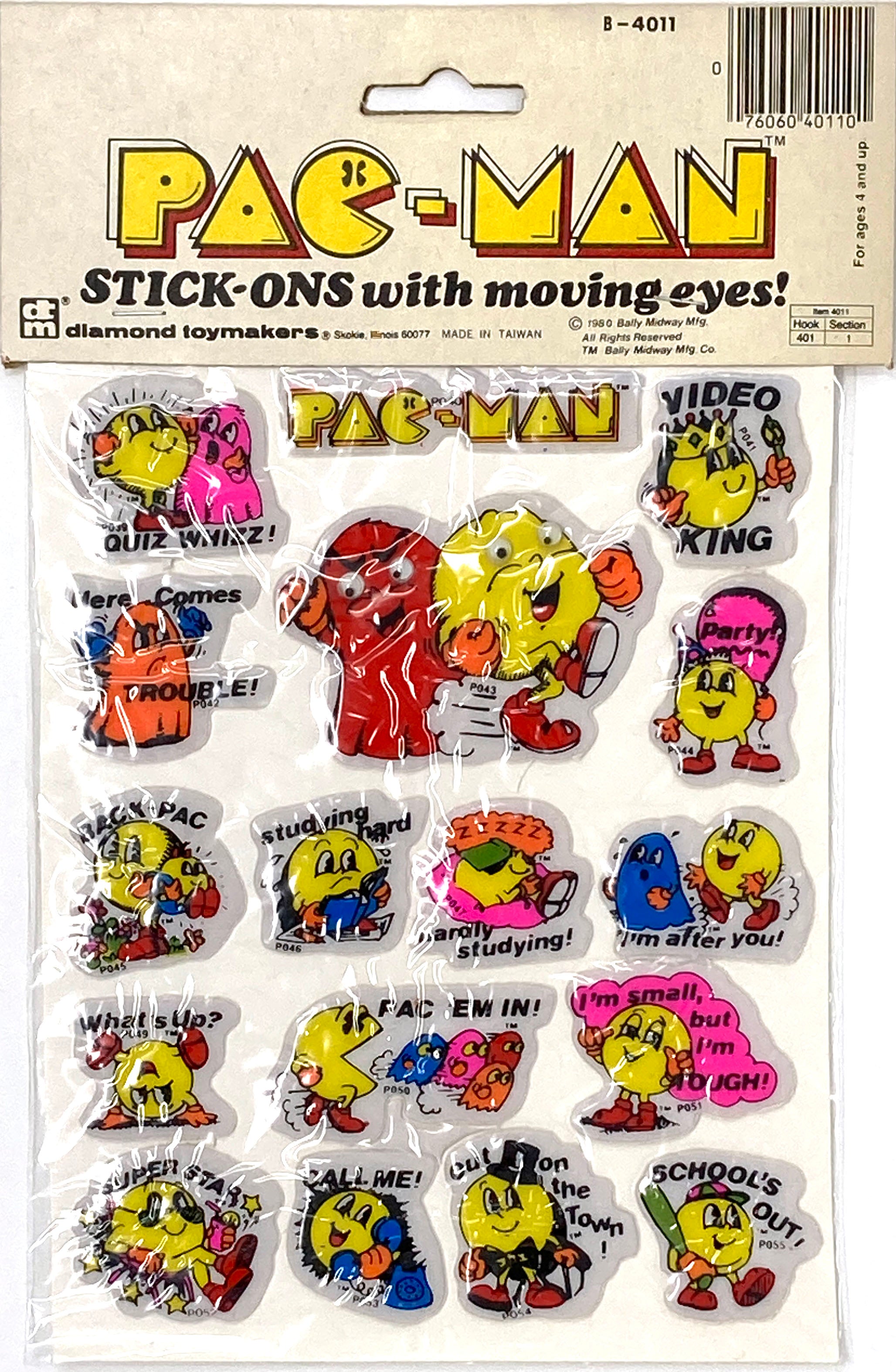 PAC-MAN STICK-ONS with moving eyes! – Insert Coin Toys