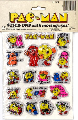 PAC-MAN STICK-ONS with moving eyes!