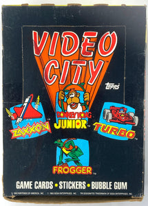Video City Zaxxon Donkey Kong Junior Turbo Frogger Game Cards Stickers Bubble Gum