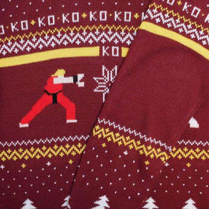 Street Fighter Ken Vs. Ryu Knitted Ugly Christmas Sweater