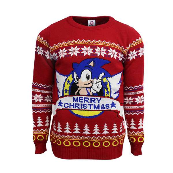 Sonic The Hedgehog Knitted Ugly Christmas Sweater