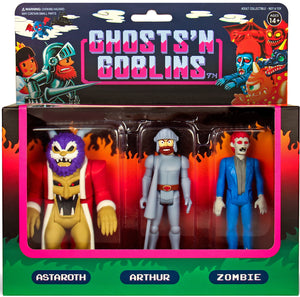 Ghosts 'n Goblins ReAction Figures 3-Pack - Pack A (Astaroth, Arthur, Zombie)
